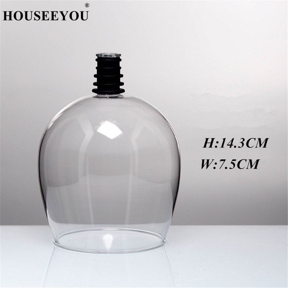 HOUSEEYOU Creative Red Wine Champagne Glass Cup with Silicone Seal Drink Directly from Bottle Crystal Glasses Cocktail Mug 260ML - Timothy Lane