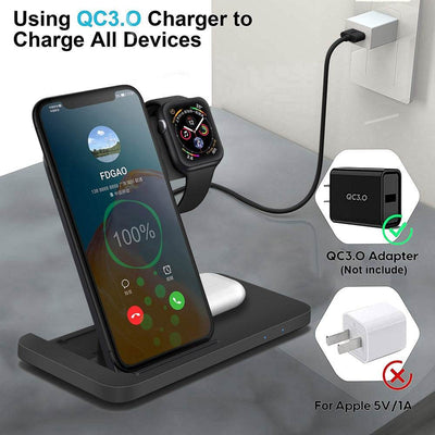 3in1 Wireless Fast Charger Dock Station - Timothy Lane