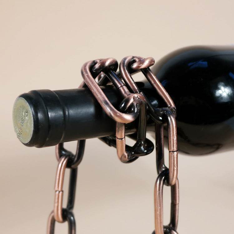 Mystic Wine Chain: Gravity Illusion Bottle Holder - Timothy Lane
