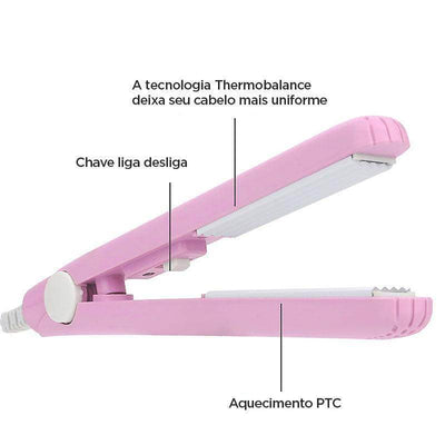 Compact 2-in-1 Hair Iron: Ceramic Straightener & Curler for Travel - Timothy Lane