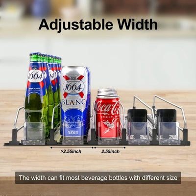 Adjustable Drink Organizer Dispenser for Fridge & Pantry Sun-light Store