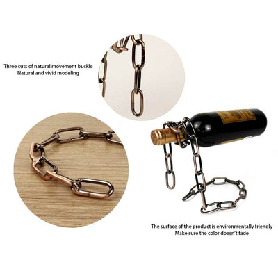 Mystic Wine Chain: Gravity Illusion Bottle Holder - Timothy Lane