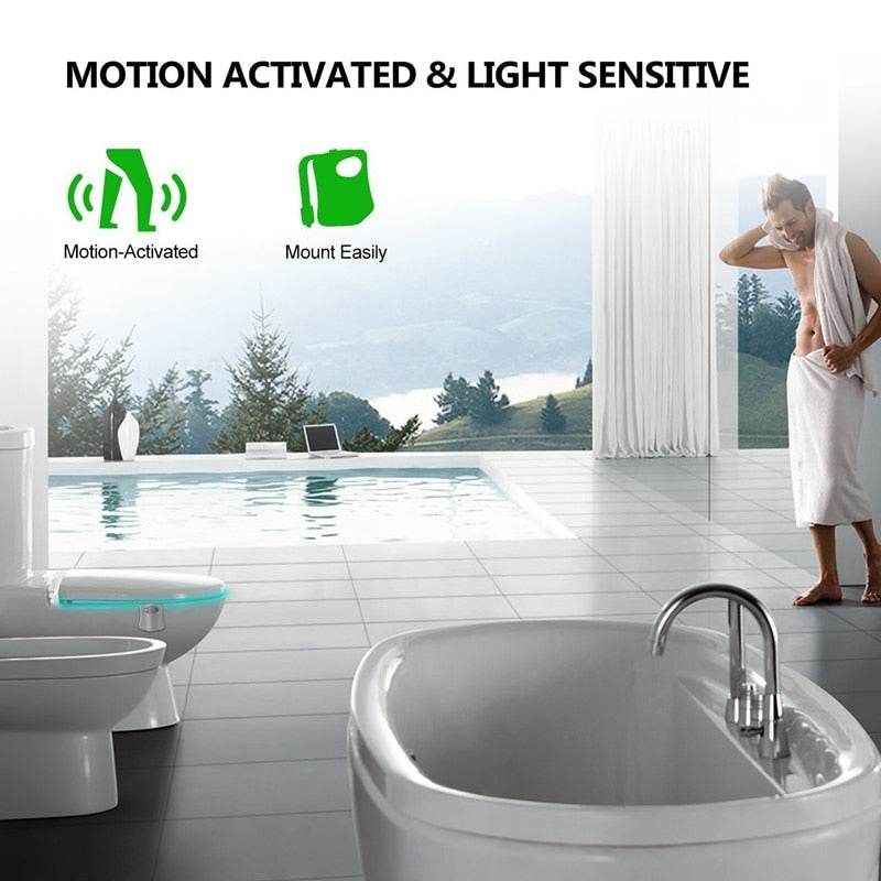LED Motion Sensor Toilet Night Light – Soft Glow, Color Options, Easy Clip-On for Bathroom Safet - Timothy Lane