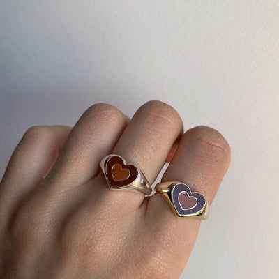 Charming Heart Ring with Long-Lasting Shine (Alloy, Sizes 6-8) - Timothy Lane