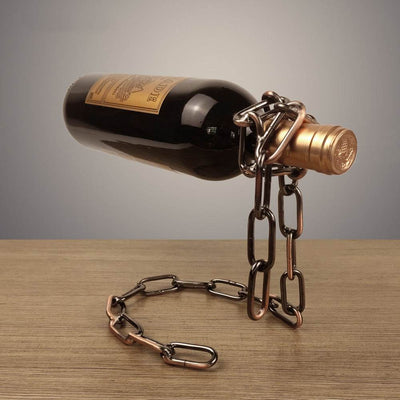 Mystic Wine Chain: Gravity Illusion Bottle Holder - Timothy Lane