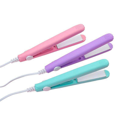 Compact 2-in-1 Hair Iron: Ceramic Straightener & Curler for Travel - Timothy Lane