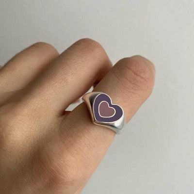 Charming Heart Ring with Long-Lasting Shine (Alloy, Sizes 6-8) - Timothy Lane