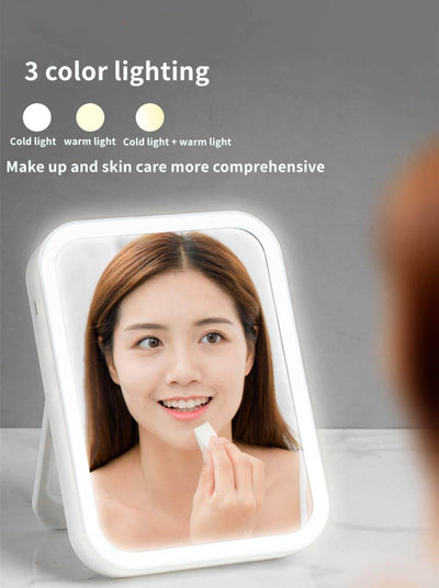 LED Lighted Makeup Mirror: Touch Sensor & Travel-Friendly - Timothy Lane