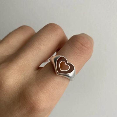 Charming Heart Ring with Long-Lasting Shine (Alloy, Sizes 6-8) - Timothy Lane