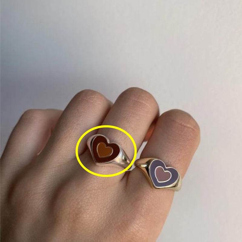 Charming Heart Ring with Long-Lasting Shine (Alloy, Sizes 6-8) - Timothy Lane