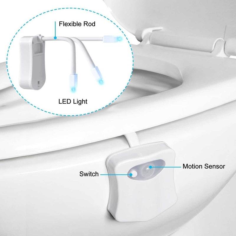 LED Motion Sensor Toilet Night Light – Soft Glow, Color Options, Easy Clip-On for Bathroom Safet - Timothy Lane