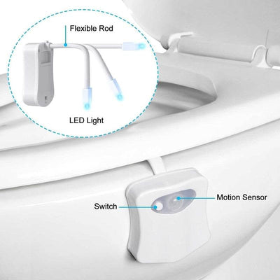 LED Motion Sensor Toilet Night Light – Soft Glow, Color Options, Easy Clip-On for Bathroom Safet - Timothy Lane